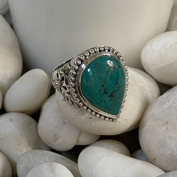 Jewelry - Sterling Silver & Dyed Turquoise Ring